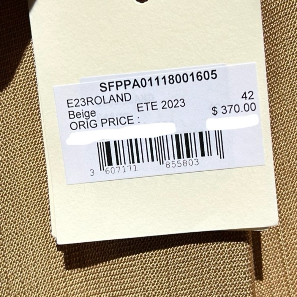 🌻NEW w/tags Sandro Women's Roland Pleated Pants Size 42 (US 10) $370 Retail - Picture 13 of 13